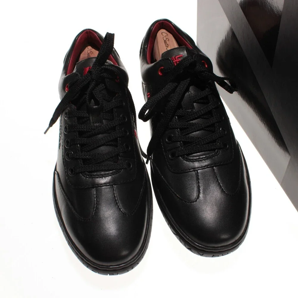 Piloti NWB Shift AF Corse Lace Up Driving Sneakers Size 7 US in Black Leather